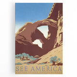 Vintage See America Travel Poster – Retro National Park Art