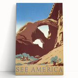 Vintage See America Travel Poster – Retro National Park Art