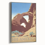 Vintage See America Travel Poster – Retro National Park Art