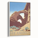Vintage See America Travel Poster – Retro National Park Art