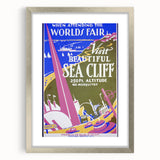 Vintage Sea Cliff Travel Poster – Retro World's Fair Art