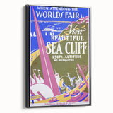 Vintage Sea Cliff Travel Poster – Retro World's Fair Art