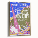 Vintage Sea Cliff Travel Poster – Retro World's Fair Art