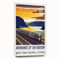 Vintage Hudson River Train Poster – Retro New York Travel Art