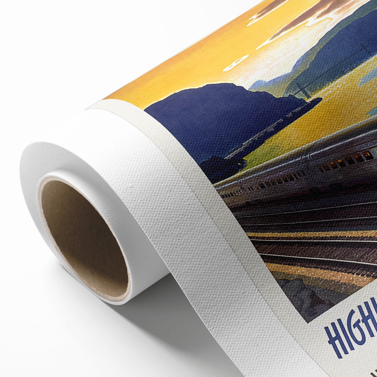 Vintage Hudson River Train Poster – Retro New York Travel Art