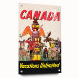Vintage Canada Travel Poster – Retro Vacations Unlimited Art