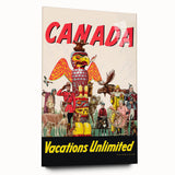 Vintage Canada Travel Poster – Retro Vacations Unlimited Art