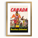 Vintage Canada Travel Poster – Retro Vacations Unlimited Art