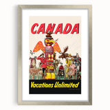 Vintage Canada Travel Poster – Retro Vacations Unlimited Art