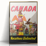 Vintage Canada Travel Poster – Retro Vacations Unlimited Art