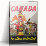 Vintage Canada Travel Poster – Retro Vacations Unlimited Art