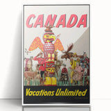 Vintage Canada Travel Poster – Retro Vacations Unlimited Art