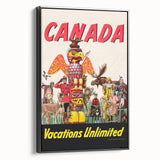 Vintage Canada Travel Poster – Retro Vacations Unlimited Art
