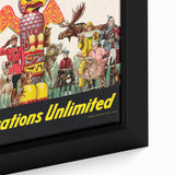 Vintage Canada Travel Poster – Retro Vacations Unlimited Art