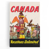 Vintage Canada Travel Poster – Retro Vacations Unlimited Art