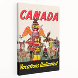 Vintage Canada Travel Poster – Retro Vacations Unlimited Art
