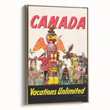 Vintage Canada Travel Poster – Retro Vacations Unlimited Art