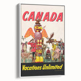Vintage Canada Travel Poster – Retro Vacations Unlimited Art
