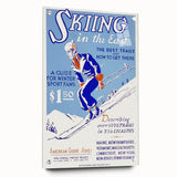 Vintage Skiing in the East Poster – Retro Winter Travel Art