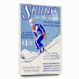 Vintage Skiing in the East Poster – Retro Winter Travel Art