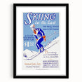 Vintage Skiing in the East Poster – Retro Winter Travel Art