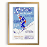 Vintage Skiing in the East Poster – Retro Winter Travel Art