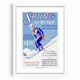 Vintage Skiing in the East Poster – Retro Winter Travel Art
