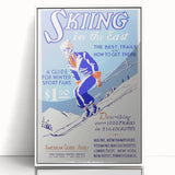 Vintage Skiing in the East Poster – Retro Winter Travel Art