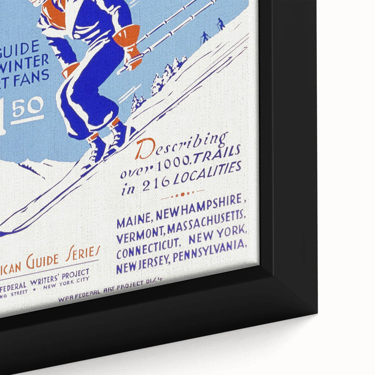Vintage Skiing in the East Poster – Retro Winter Travel Art