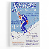 Vintage Skiing in the East Poster – Retro Winter Travel Art