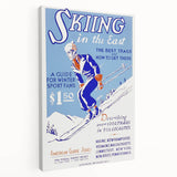 Vintage Skiing in the East Poster – Retro Winter Travel Art