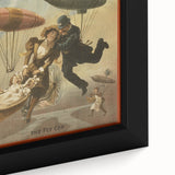 Vintage Airship Poster – Retro Musical Comedy Travel Art