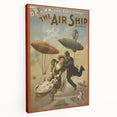 Vintage Airship Poster – Retro Musical Comedy Travel Art