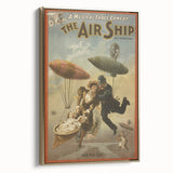 Vintage Airship Poster – Retro Musical Comedy Travel Art