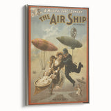 Vintage Airship Poster – Retro Musical Comedy Travel Art