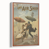 Vintage Airship Poster – Retro Musical Comedy Travel Art