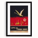 Vintage Wildlife Poster – Retro Save Our Wildlife Travel Art
