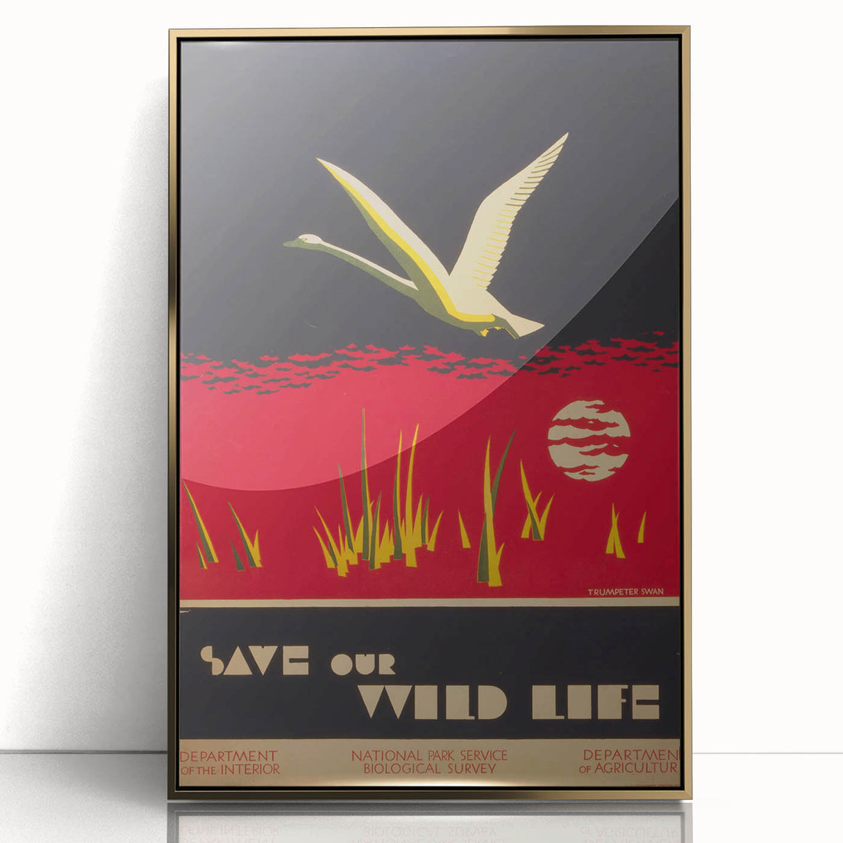 Vintage Wildlife Poster – Retro Save Our Wildlife Travel Art