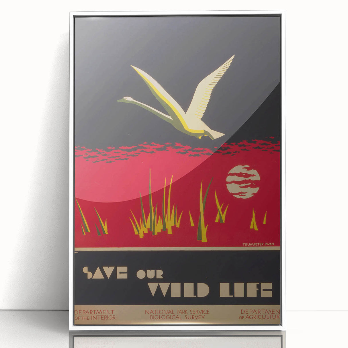 Vintage Wildlife Poster – Retro Save Our Wildlife Travel Art