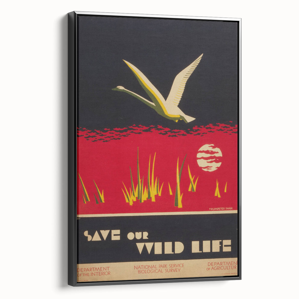 Vintage Wildlife Poster – Retro Save Our Wildlife Travel Art