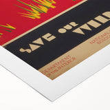 Vintage Wildlife Poster – Retro Save Our Wildlife Travel Art