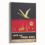 Vintage Wildlife Poster – Retro Save Our Wildlife Travel Art