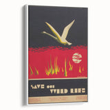 Vintage Wildlife Poster – Retro Save Our Wildlife Travel Art