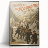 Vintage Klondike Travel Poster – Retro Gold Rush Adventure Art