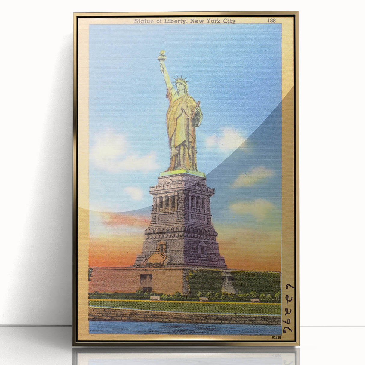 Vintage Travel Poster - Statue of Liberty, NYC