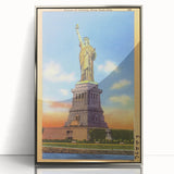 Vintage Travel Poster - Statue of Liberty, NYC
