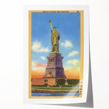 Vintage Travel Poster - Statue of Liberty, NYC