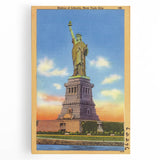 Vintage Travel Poster - Statue of Liberty, NYC