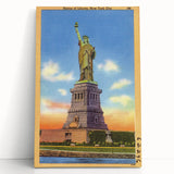 Vintage Travel Poster - Statue of Liberty, NYC