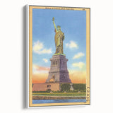 Vintage Travel Poster - Statue of Liberty, NYC